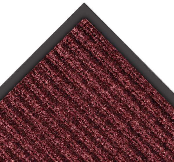 Entrance Mat, Red/Black, 4 ft. W x 8 ft. L