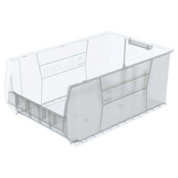 Super Size Bin, Clear, Plastic, 29 1/4 in L x 18 3/8 in W x 12 in H, 300 lb Load Capacity