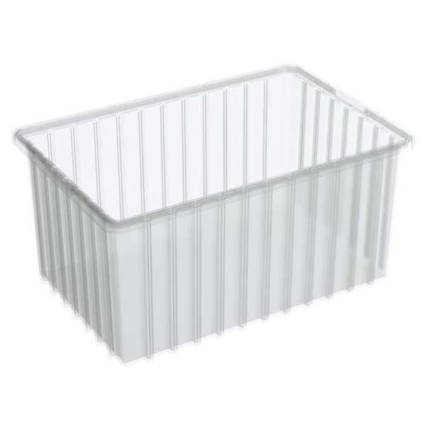 Divider Box, Clear, Industrial Grade Polymer, 16 1/2 in L, 10 7/8 in W, 8 in H