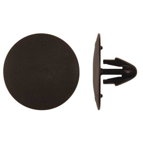 Push-In Rivet, Dome Head, 7 mm Dia., 12 mm L, Nylon Body, 15 PK
