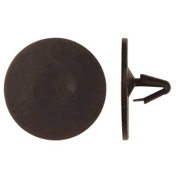 Push-In Rivet, Dome Head, 6.3 mm Dia., 12.5 mm L, Nylon Body, 50 PK