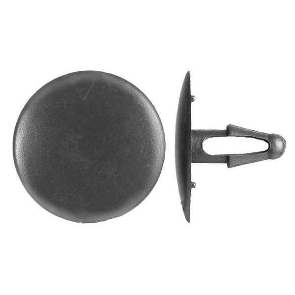 Push-In Rivet, Dome Head, 7 mm Dia., 19 mm L, Nylon Body, 25 PK