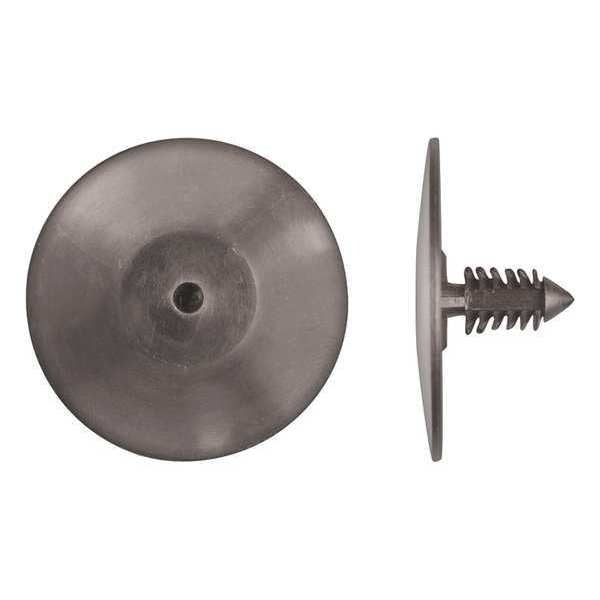 Push-In Rivet, Dome Head, 1/4 in Dia., 3/4 in L, Nylon Body, 25 PK