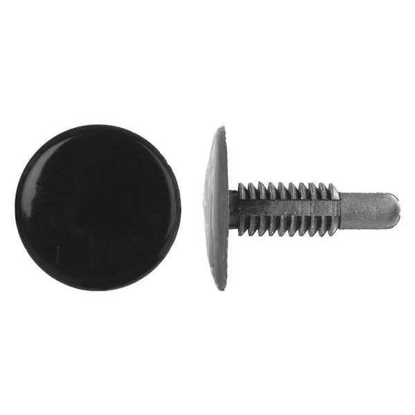 Push-In Rivet, Dome Head, 1/4 in Dia., 1 3/32 in L, Nylon Body, 50 PK