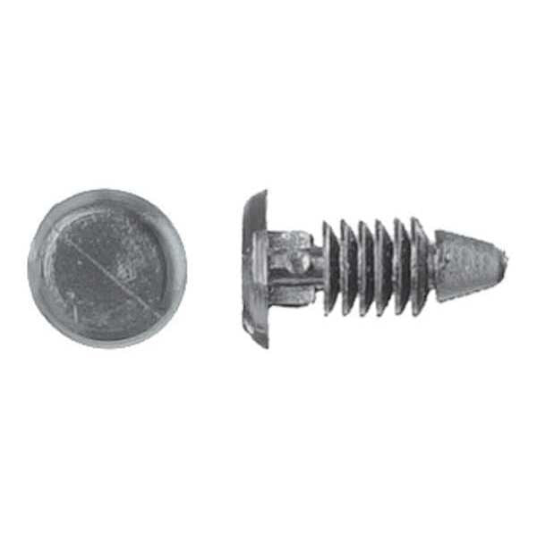 Push-In Rivet, Dome Head, 0.188 in Dia., 1/2 in L, Nylon Body, 25 PK