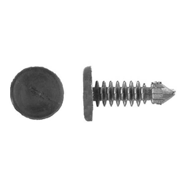 Push-In Rivet, Dome Head, 0.188 in Dia., 21/32 in L, Nylon Body, 50 PK