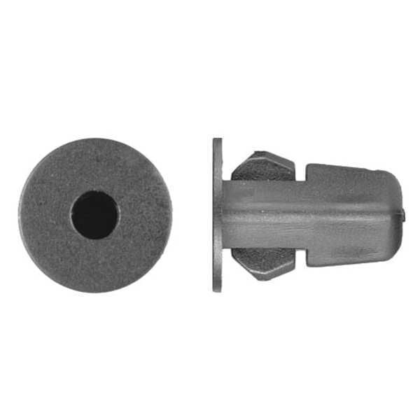 Push-In Rivet, Dome Head, 5.5 mm Dia., 19 mm L, Nylon Body, 15 PK