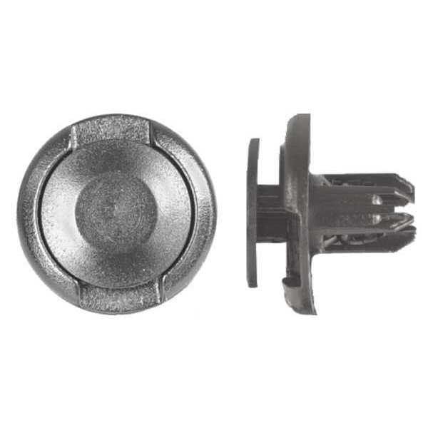 Push-In Rivet, Dome Head, 8 mm Dia., 11 mm L, Nylon Body, 25 PK