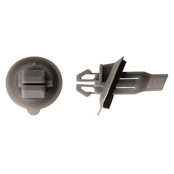 Push-In Rivet, Dome Head, 15/16 in Dia., 20 mm L, Nylon Body, 10 PK