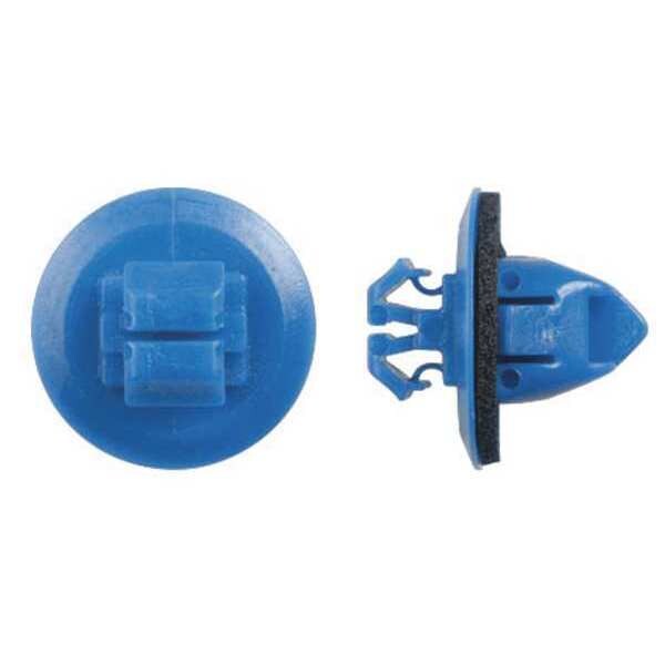 Push-In Rivet, Dome Head, 25/64 in Dia., 11 mm L, Nylon Body, 10 PK
