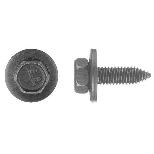 Class 9.8, M6 Structural Bolt, Black Phosphate Steel, 20 mm L, 50 PK