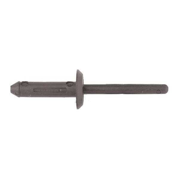 Blind Rivet, Dome Head, 13/64 in Dia., 13/16 in L, Nylon Body, 25 PK