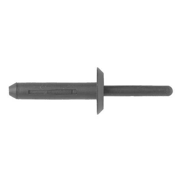 Blind Rivet, Dome Head, 1/4 in Dia., 1-1/4 in L, Nylon Body, 25 PK