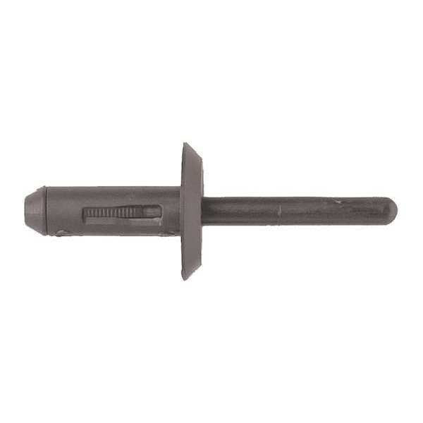 Blind Rivet, Dome Head, 17/64 in Dia., 13/16 in L, Nylon Body, 25 PK