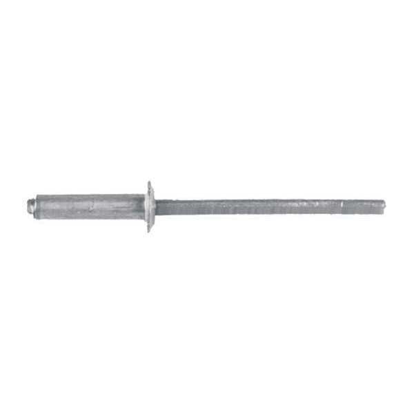 Blind Rivet, Dome Head, 1/8 in Dia., 31/64 in L, Aluminum Body, 100 PK