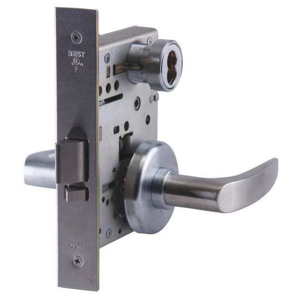 Mortise Lockset, Lever, 40H Rose, Ser. 40H, Grd. 1, Intruder