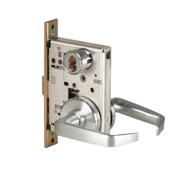 Mortise Lockset, Lever, 40H Rose, Ser. 40H, Grd. 1, Entrance