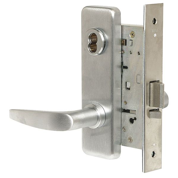 Mortise Lockset, Lever, 40H Ser., 40H Escutcheon, Store, Elec.