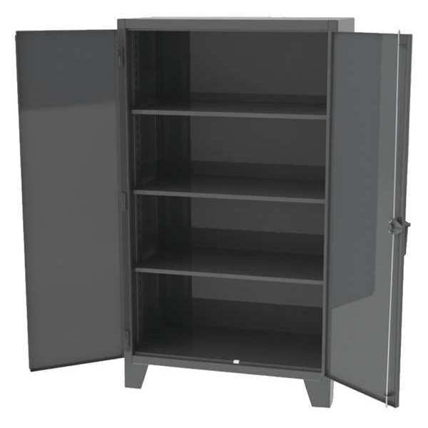 12 ga. Steel Storage Cabinet, 36 in W, 72 in H, Stationary