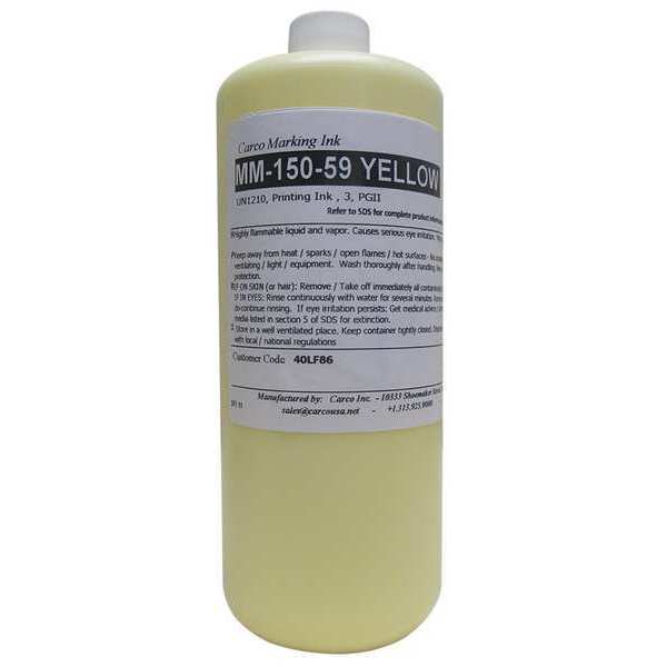 Marking Ink, Pigment, Yellow, 30 to 60 sec