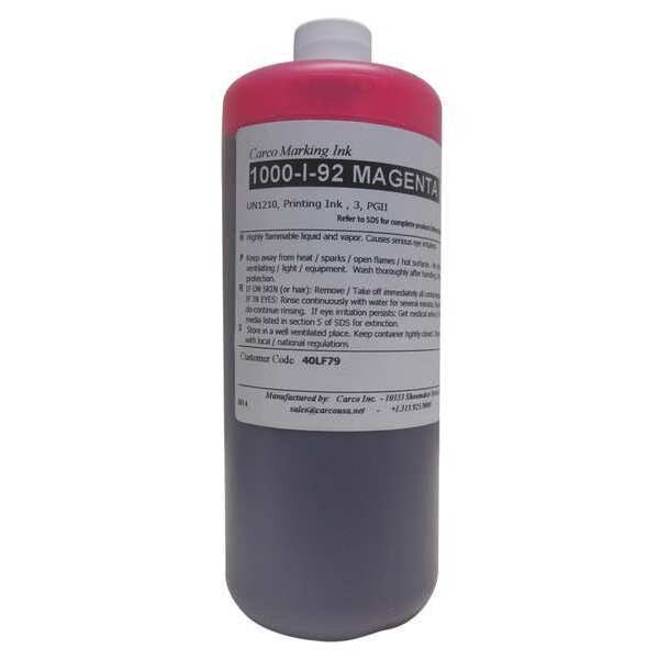 Marking Ink, Dye, Magenta, 30 to 60 sec