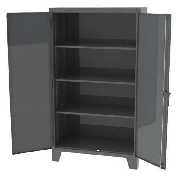 12 ga. Steel Storage Cabinet, 48 in W, 84 in H, Stationary