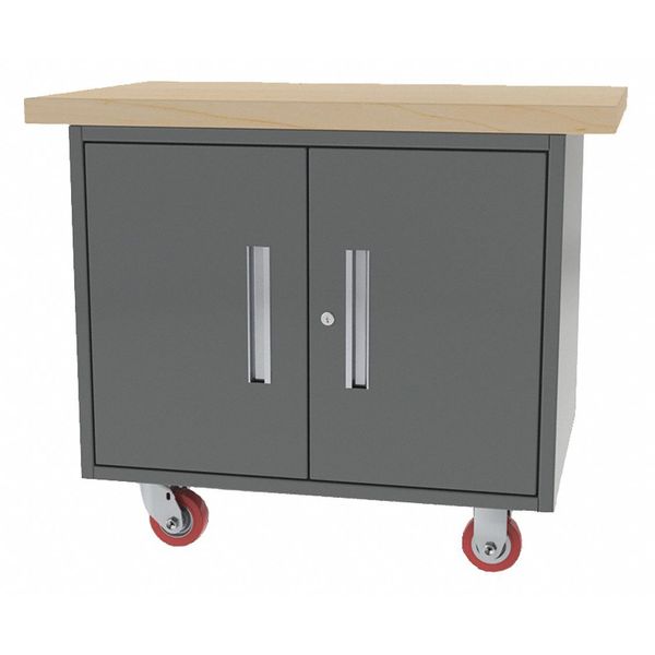 Mobile Cab Bench, Butcher Block, 38