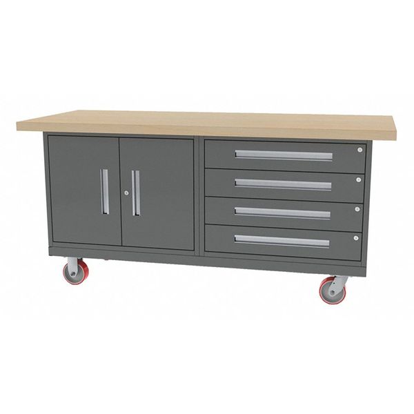 Mobile Cab Bench, Butcher Block, 72