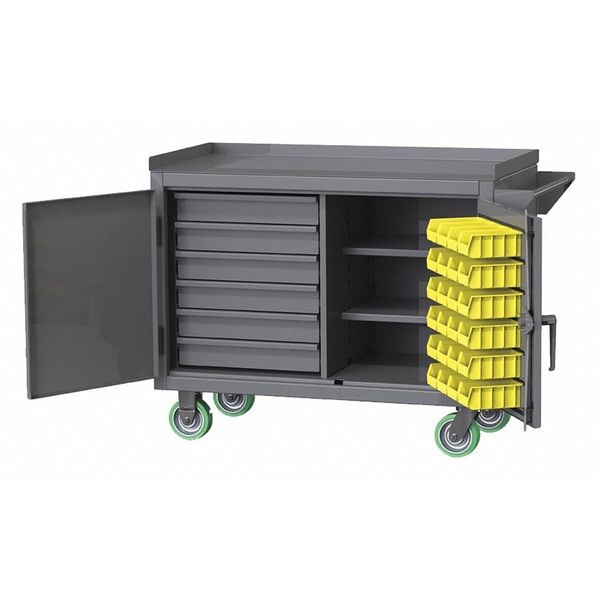 Mobile Cabinet Bench, Steel, 36