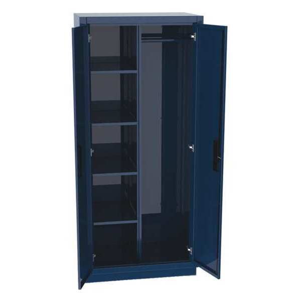 16 ga. Steel Storage Cabinet, 36 in W, 72 in H, Stationary