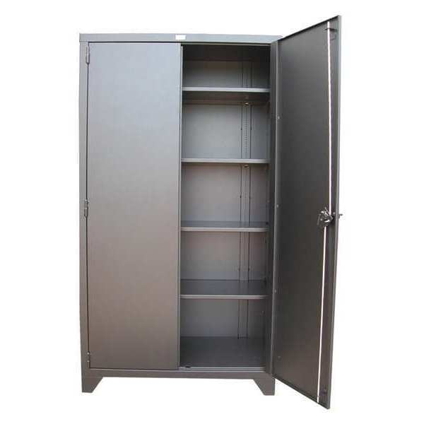 14 ga. Steel Storage Cabinet, 36 in W, 82 in H, Stationary