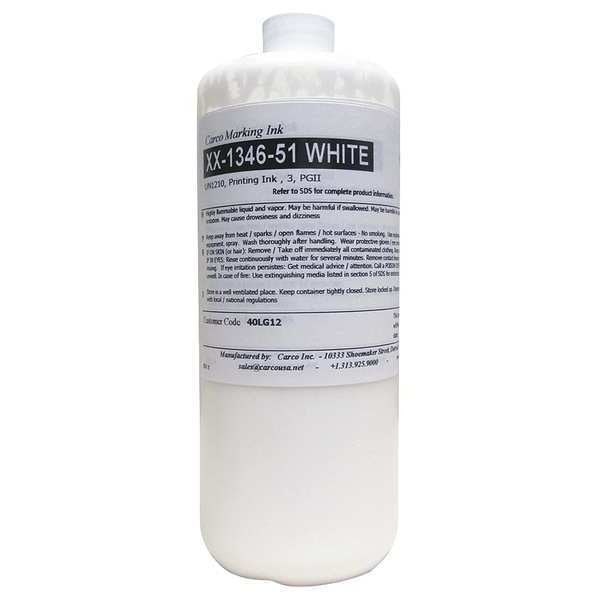 Marking Ink, Pigment, White, 10 to 15 sec