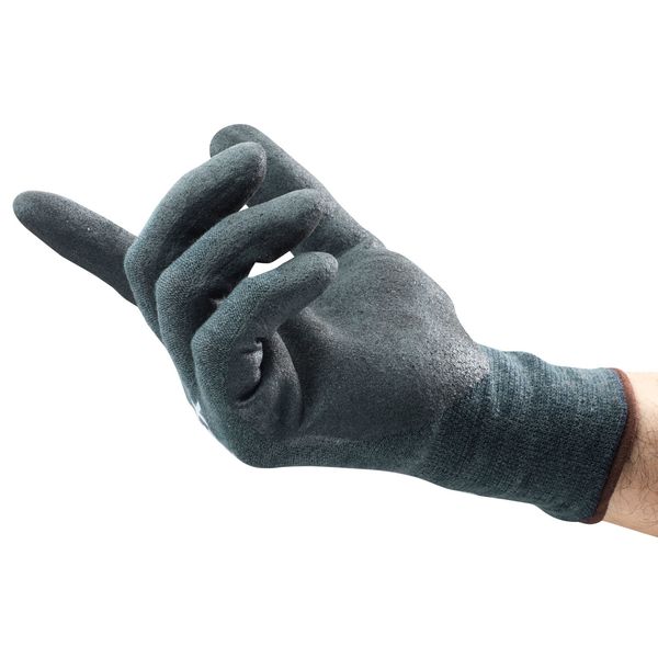 Hyflex Cut-Resistant Coated Gloves, A4 Cut Level, Palm Dipped, Nitrile, Gray, Large (Size 9), 1 Pair