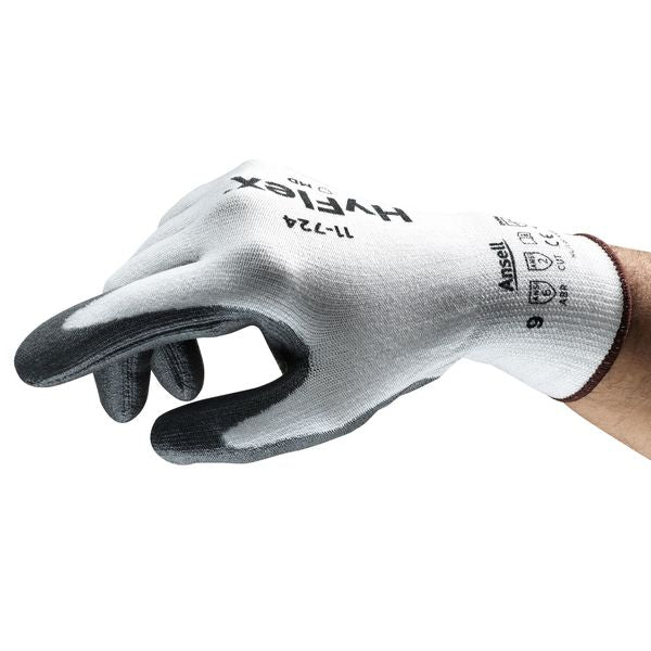 Cut Resistant Coated Gloves, A2 Cut Level, Polyurethane, S, 1 PR