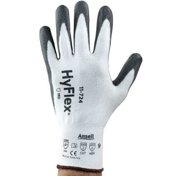 Cut Resistant Coated Gloves, A2 Cut Level, Polyurethane, XS, 1 PR