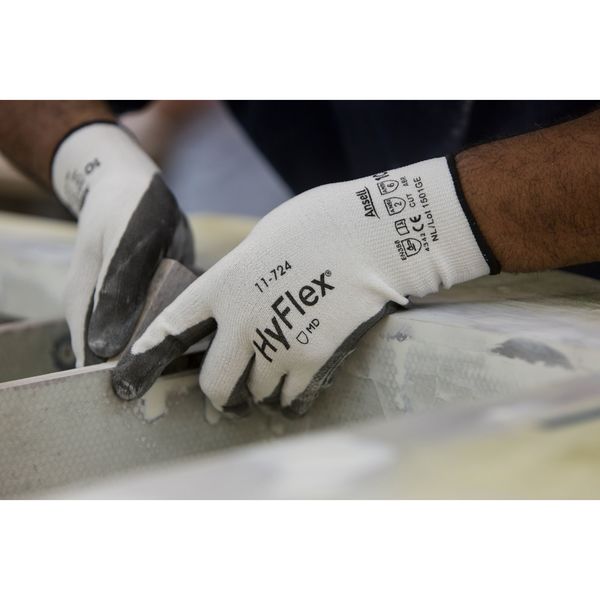 Cut Resistant Coated Gloves, A2 Cut Level, Polyurethane, S, 1 PR