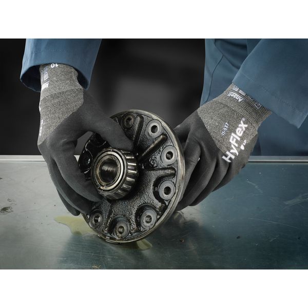 Cut Resistant Coated Gloves, A2 Cut Level, Nitrile, M, 1 PR