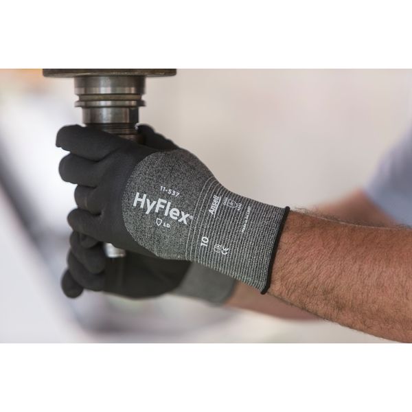 Cut Resistant Coated Gloves, A2 Cut Level, Nitrile, M, 1 PR