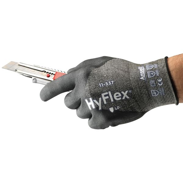 Cut Resistant Coated Gloves, A2 Cut Level, Nitrile, XS, 1 PR