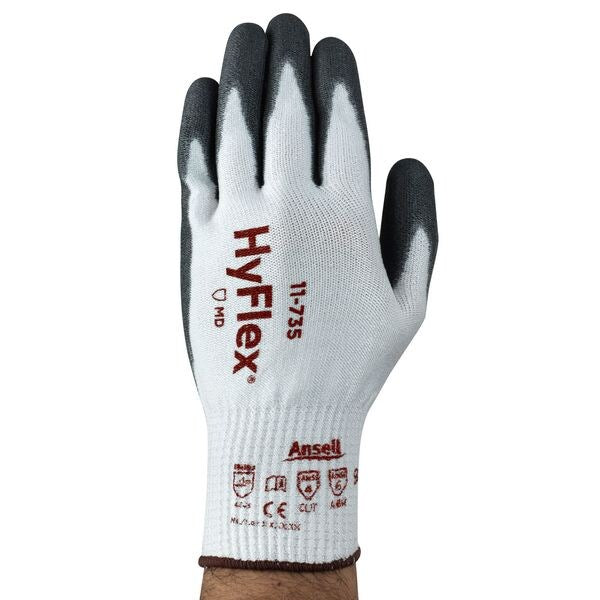 Cut Resistant Coated Gloves, A4 Cut Level, Polyurethane, S, 1 PR