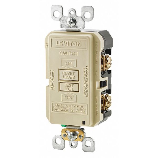 GFI Receptacle, Ivry, PlyCrbt, Bck;Sd