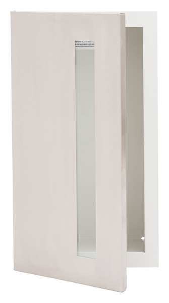Fire Extinguisher Cabinet, Recessed, 20 3/4 in Height, 5 lb