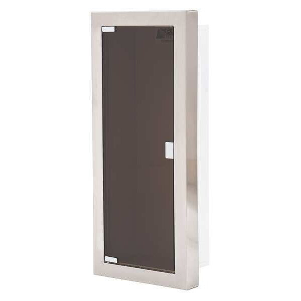 Fire Extinguisher Cabinet, Semi Recessed, 26 3/4 in Height, 10 lb