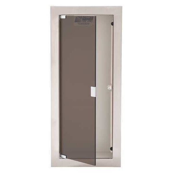Fire Extinguisher Cabinet, Semi Recessed, 26 3/4 in Height, 10 lb