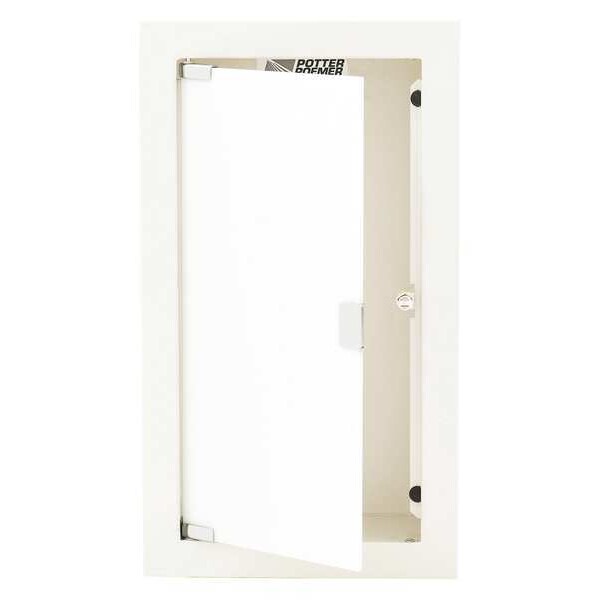 Fire Extinguisher Cabinet, Semi Recessed, 20 3/4 in Height, 5 lb
