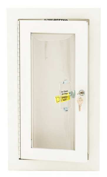 Fire Extinguisher Cabinet, Semi Recessed, 20 3/4 in Height, 5 lb