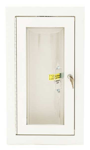 Fire Extinguisher Cabinet, Semi Recessed, 20 3/4 in Height, 5 lb