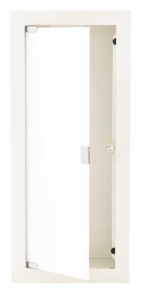 Fire Extinguisher Cabinet, Semi Recessed, 26 3/4 in Height, 10 lb