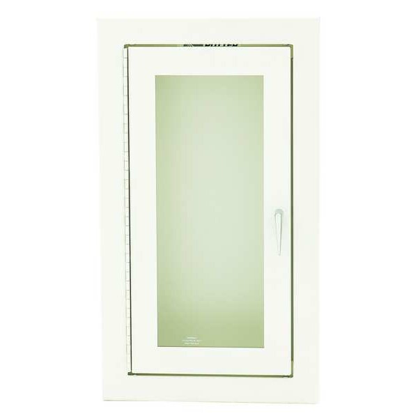 Fire Extinguisher Cabinet, Semi Recessed, 20 3/4 in Height, 5 lb