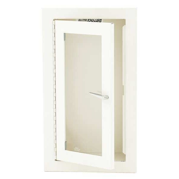 Fire Extinguisher Cabinet, Semi Recessed, 20 3/4 in Height, 5 lb